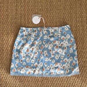 Helena Mini Skirt in Blue Multi size L - NWT